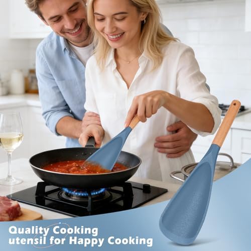 MANJIA Silicone Cooking Spoon for Nonstick Cookware, 1 Pack - Image 6
