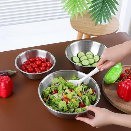 3 Packs Stainless Steel Mixing Bowls - Image 4
