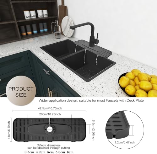 Upgraded Version Silicone Faucet Mat, Kingmall Kitchen Faucet Mat Silicone - Image 3