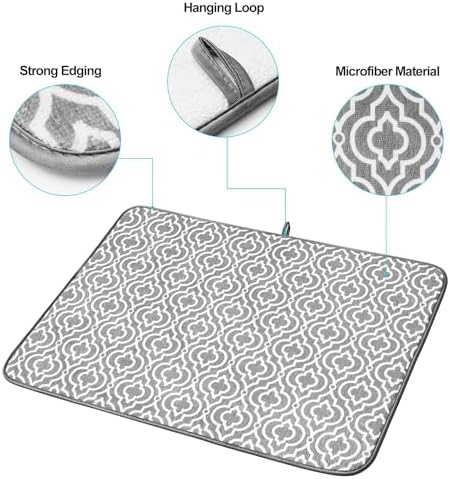 Dish Drying Mat for Kitchen Counter, Machine Washable Matt - Image 4