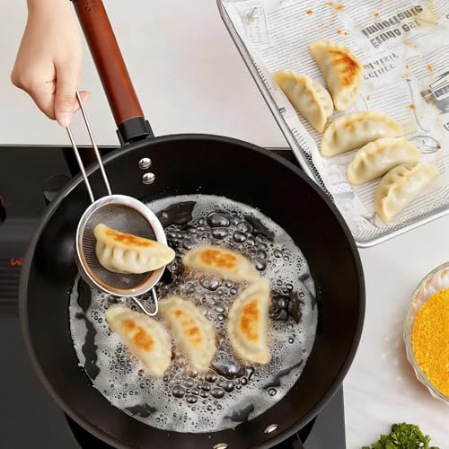 3 Pcs Fine Mesh Strainers with Handle, Stainless Steel Sifter Metal Strainer Set - Image 4