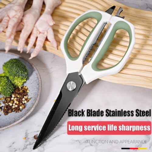 Jasni Transparent Handle Stainless Steel Sharp Powerful Kitchen Scissors - Image 3