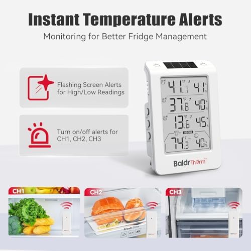 Wireless Freezer Monitor with 3 Sensors, 328ft Long Range Digital Refrigerator - Image 3
