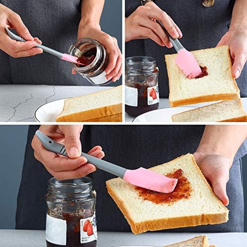 Silicone Mini Small Spatula, Curved Kitchen Can Jar Spatula - Image 5