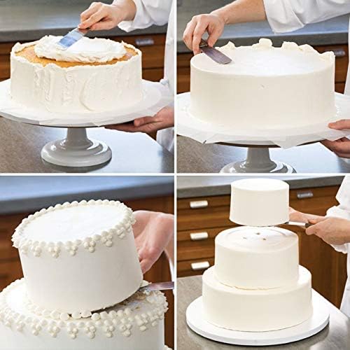 4PCS Straight Cake Icing Spatula Set 4” 6” 8” 10”with Wooden Handle - Image 2