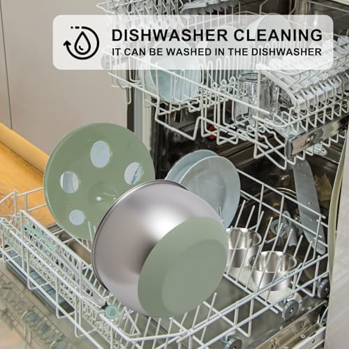 Stainless Steel Salad Spinner Large, Salad Washer Spinner and Dryer, Lettuce - Image 4