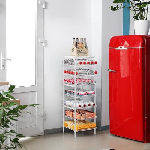 smusei Water Bottle Organizer 7 Tier Free Standing Bottled Water Storage Rack - Image 5