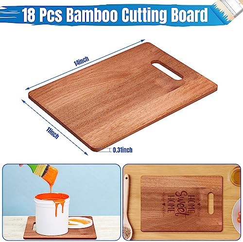 Vesici 18 Pack 14" x 11" Wood Cutting Board - Image 2