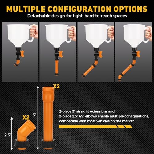 20-Piece No-Spill Coolant Funnel Kit, Cooling System Funnels Kits, Spill Proof - Image 5