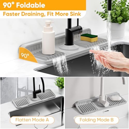 14.6 inch Faucet Mat for Kitchen Sink Splash Guard Kitchen Sink Area Water - Image 5