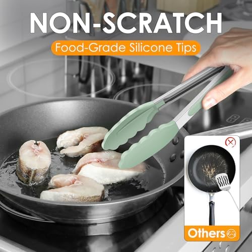 HOTEC Stainless Steel Kitchen Tongs - Image 5