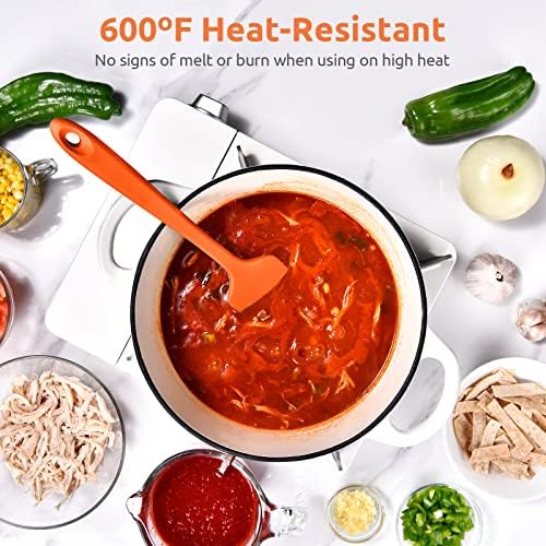 U-Taste Silicone Large Spatula, 600ºF High Temp Bowl Scraper, 11.38"/Orange - Image 3