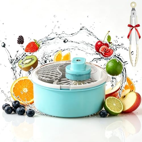 2026 Upgraded Fruit Cleaner Spinner, Fruit Washer Spinner Bowl, Electric Salad by Unknown