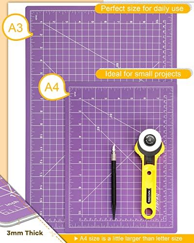 Thickened 18"x12" Self Healing Cutting Mat, Idemeet Rotary Cutting Sewing Mat - Image 2