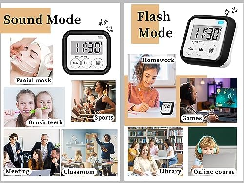 Timer, Kitchen Timers for Cooking Classroom Timer for Kids Teachers Magnetic - Image 2