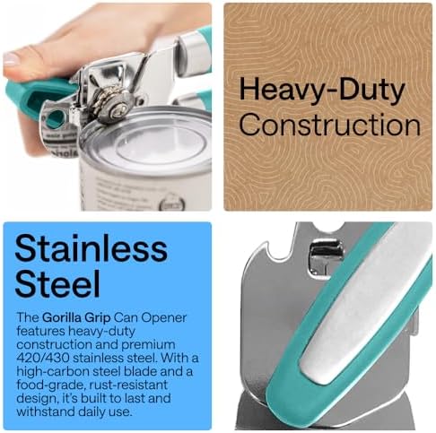 GORILLA GRIP Upgraded Model Stainless Steel Manual Can Opener - Image 3