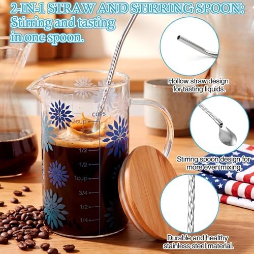 Zhehao Glass Measuring Cup, 16oz/2cups/500ml Easy to Read - Image 4