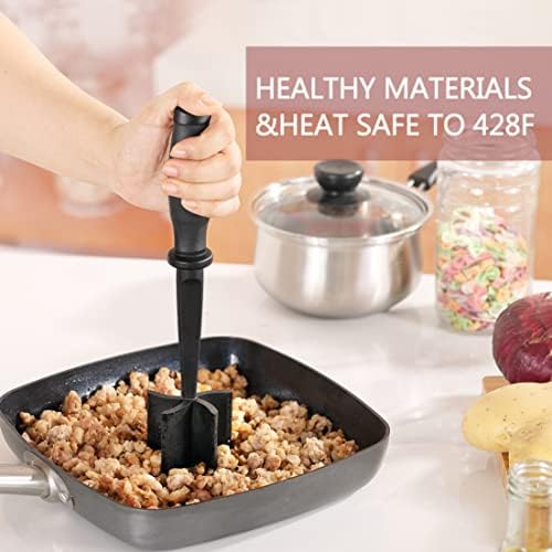 Meat Chopper Masher for Ground Beef and Hamburger Meat, Heat Resistant 5 Curved - Image 4
