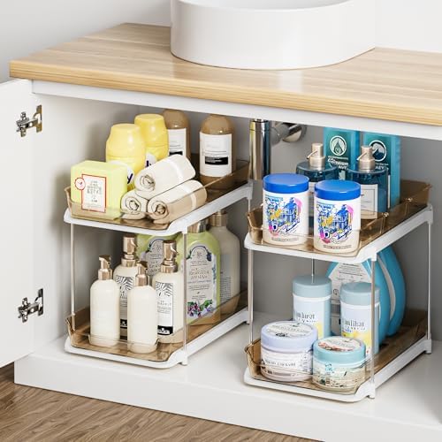 Delamu 2-Tier Multi-Purpose Bathroom Under Sink Organizers and Storage by DELAMU