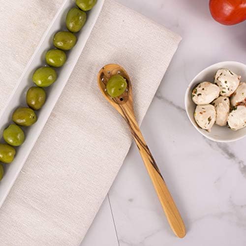 Eddington’s Pierced Olive Spoon, Fine Italian Olivewood - Image 3