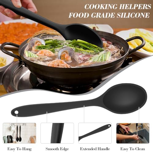 Silicone Spoons for Cooking, Mixing and Stirring, Dishwasher Safe - Image 4
