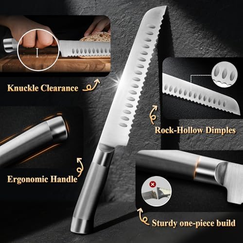 2 Pack Sourdough Bread Knife for Homemade Bread, Serrated Bread Cutter - Image 3