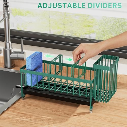 Cisily Sponge Holder for Kitchen Sink, Sink Caddy Organizer - Image 5