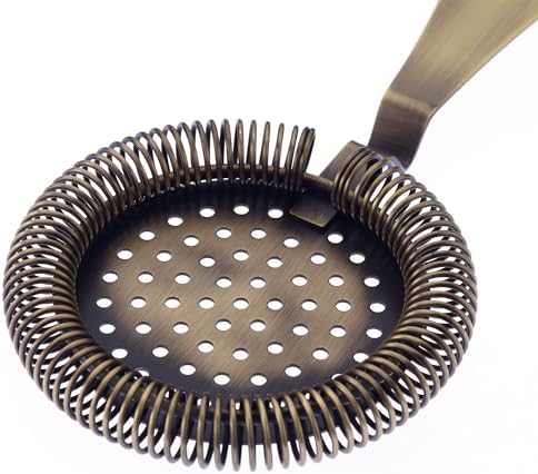 Barfly Deluxe Antique Hawthorne Spring Strainer, Antique Gold - Image 2