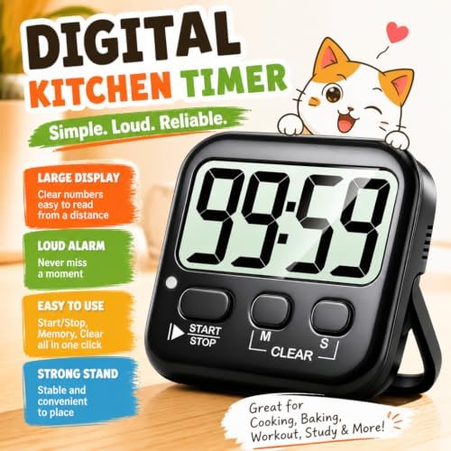 Antonki 2 Pack Digital Timer for Kids Classroom Kitchen Timers for Cooking - Image 2