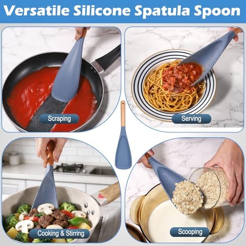MANJIA Silicone Cooking Spoon for Nonstick Cookware, 1 Pack - Image 7