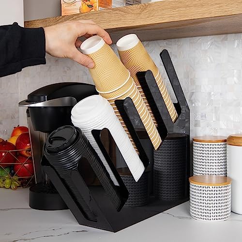 Mind Reader Cup and Lid Dispenser, Countertop Org, Coffee Bar, Beverage Cup - Image 6