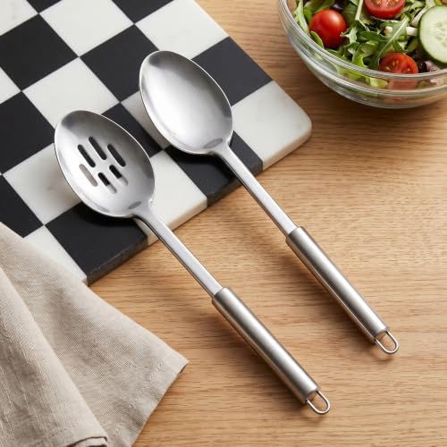 2 Pcs Stainless Steel Cooking Spoons Set, Cooking Utensils Set - Image 7