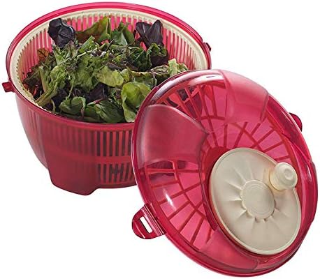 Mabel Home Salad Spinner, Salad Tosser and Mixer, 5 Quart, Vegetable Spinner - Image 2