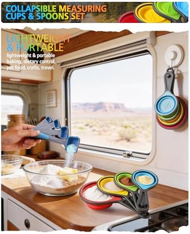 Collapsible Measuring Cups and Spoons Set - Image 6