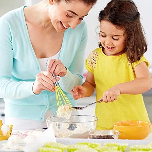 HOTEC 4 Pieces Silicone Whisks Set, Wire Balloon Whisks - Image 4
