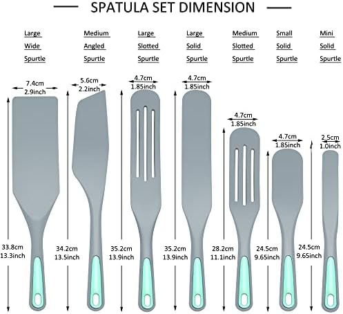 To encounter Silicone Spurtles Set, 7 Piece Nonstick Spurtle Kitchen Utensils - Image 6