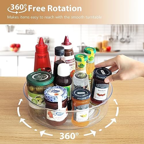 Guzon 3 Pack Lazy Susan Turntable, 11.5" Rotating Organizer - Image 2