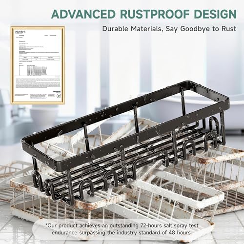 Veken Shower Caddy 3-Pack, Advanced Rustproof Design, No Drilling Adhesive - Image 4