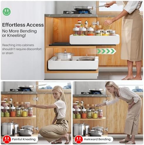 Kitstorack Pull out Cabinet Organizer, Expandable Heavy Duty Slide out Drawers - Image 4