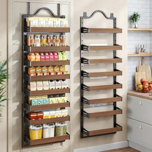 8-Tier Pantry Door Organizer, Over the Door Pantry Organizer by FREEXPLOYER
