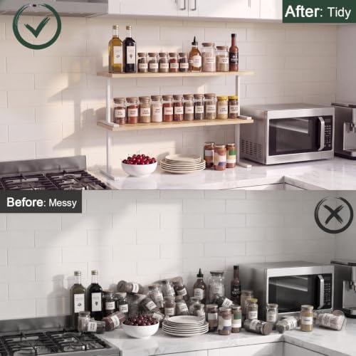 Golener Countertop Shelf, Kitchen Counter Organizer, Adjustable - Image 5