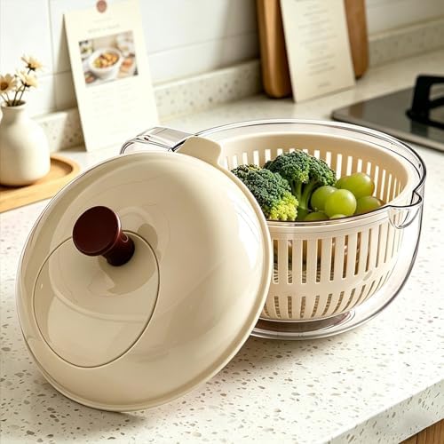 Salad Spinner, Salad Washer And Spinner, Fruit And Vegetable Washer & Dryer - Image 4