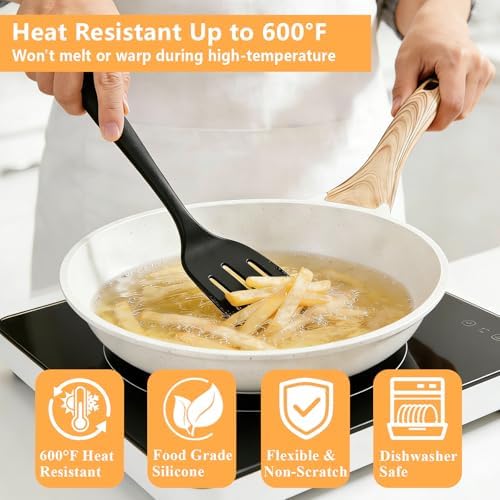 Silicone Spatula Turner Set, 600°F High Heat Resistant Spatulas - Image 6
