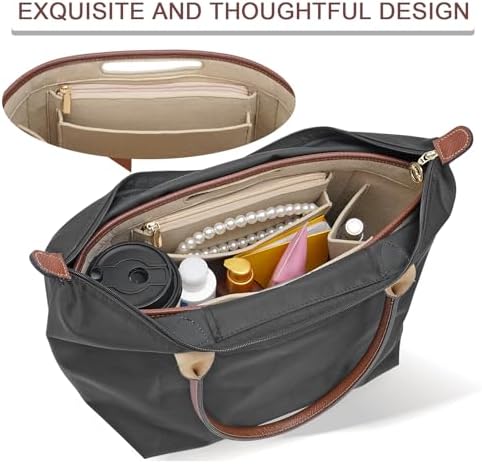Felt Purse Organizer Insert for Longchamp Le Pliage S Bag Handbag Leather edge - Image 6