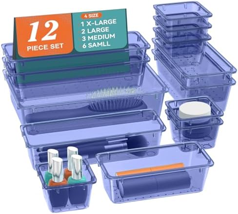 12 PCS Drawer Organizer Set, Makeup Organizer, Tool Storage Tray by Unknown