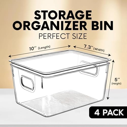 Clear Plastic Storage Bins - Image 2
