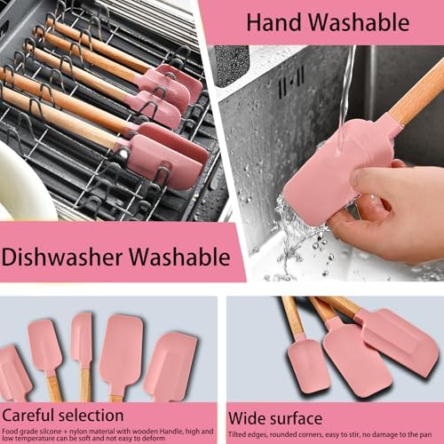 7 Piece Silicone Spatula Set, Food Grade Rubber Spatula Set - Image 4