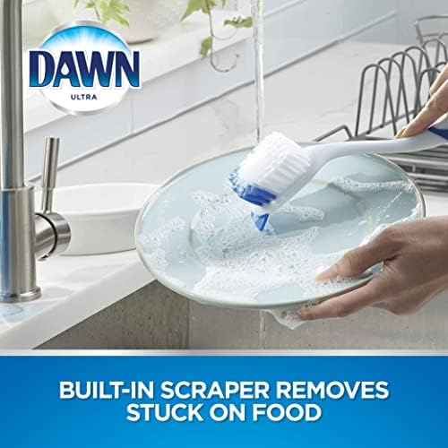 Dawn Dish Brush with Soft Nylon Bristles and Scraper - Image 3