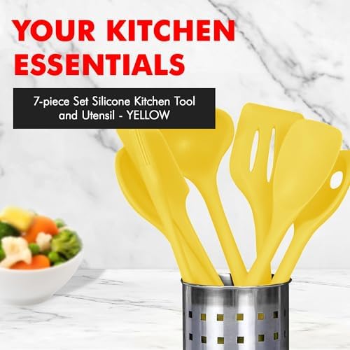 Chef Craft Premium Silicone Kitchen Tool and Utensil Set, 7 Piece - Image 2