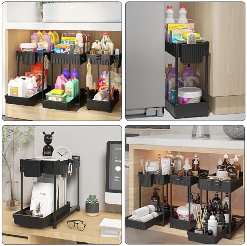 Sevenblue 3-Pack 2-Tier Under Sink Organizers - Image 2